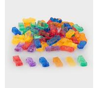 tickit Voitures colorées translucides - Lot de 72 Voitures colorées détaillées pour Compter, Trier, Jouer sur Panneau Lumineux et Apprentissage imaginatif