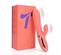 Tickle Toys® Rabbit Vibromasseur Femme 2 en 1 | Stimulateur Clitoridien & Gode Vibro Point G | 10 Vitesses & 5 Pulsations | Sextoy Femme & Couple | Sweet Spot Rose