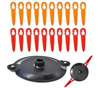 TICKLELY Accessoires de Coupe pour Tondeuse sans Fil - 1 Disque de Coupe et 20 Lames de Rechange pour modèles compatibles Einhell, Gardol, Gartenmeister et Mr Gardener, 83mm
