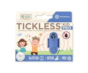 Tickless Kid Pro Répulsif à tiques à ultrasons rechargeable pour enfants Bleu grec