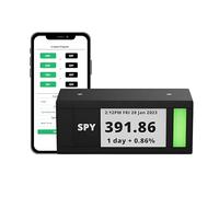 TickrMeter Stock Ticker E-Ink Écran et WiFi - Design Empilable pour Accessoires de Chambre et Décoration de Bureau Gadgets Finance Tech 7,4 cm 296 x 128