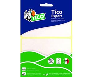 Tico 947902 Pack de 10 Feuilles d'étiquettes autocollantes Blanc
