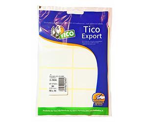 Tico 947908 Pack de 10 Feuilles d'étiquettes autocollantes Blanc