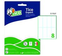 Tico 947912 Pack de 10 Feuilles d'Etiquettes autocollantes Blanc