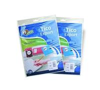 Tico 947913 Pack de 10 Feuilles d'étiquettes autocollantes Blanc