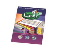 Tico Copy Laser Premium - Papier - auto-adhésif permanent - jaune - 70 x 36 mm 1680 étiquette(s) (70 feuille(s) x 24 étiquettes fluorescentes