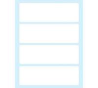 Tico E-11035 Étiquette autocollante Rectangle Durable Blanc 40 pièce(s)