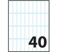 Tico E-3610 Étiquette autocollante Rectangle Durable Blanc 400 pcs(e)