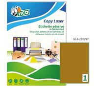 Tico Italia GL4-210297 Étiquettes satinées, 210 x 297 mm, Doré