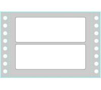 Tico TAB1-1003 Étiquette autocollante Rectangle Durable Blanc 4000 pcs(s)