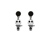 Ticome Mr. Jack's Boucles d'oreilles étranges effrayantes pour réveillon de Noël, boucles d'oreilles vintage en acrylique imprimé hypoallergénique pour filles, bijoux d'Halloween, boucles d'oreilles