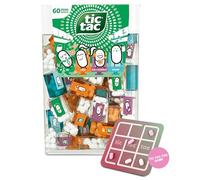 TicTacToe Travels set de voyage, 60 mini-boîtes variées de 3,8 g
