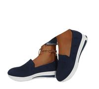 ticticlily Basket de Marche Slip on pour Femmes Sneakers Chaussure Confortable Travail Walking Tennis Baskets athlétique Sneakers B Marine 40 EU