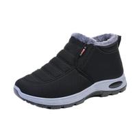 ticticlily Bottes de Neige Femme Bottes d'hiver Fourré Chaude Plats Confort Bottines Casual Chaussures Extérieur Thermique Léger Antidérapant Baskets A Noir 41 EU
