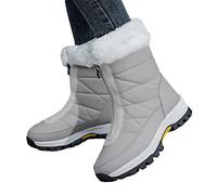 ticticlily Bottes de Neige Femme Hiver Imperméables avec Doublure Chaude et Semelle en Caoutchouc Antidérapante pour Marcher Faire de la Randonnée et du Ski A Gris 39 EU
