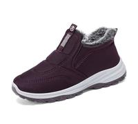 ticticlily Bottes Femme Chaussures Coton Bottines Hiver Imperméable Bottes de Neige Fourrée Chaude Boots D Violet 38 EU