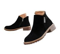 ticticlily Bottes Femme Confortables Vintage à Talon épais Bottine de Cowboy Chaussures B Noir 40 EU