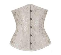 ticticlily Bustier Femme Corset Sein Nu Gaine Ventre Plat Lacets Underbust Top Gothique Punk Vintage Lingerie Shapewear Costume Mariage Carnaval Halloween Fete A Abricot S