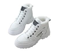ticticlily Femme Hiver Bottes de Randonnée Femme Bottes de Neige Bottes en Coton Boots Ski Plateforme Bottillon Élégant Baskets Mode Chaussures C Blanc 38 EU
