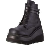 ticticlily Femmes Gothique Bottes Talons Hauts Compensés Montante Sneakers Punk Plateforme Zip Up Bottes De Combat Motos Bottes Compensées A Noir 42 EU
