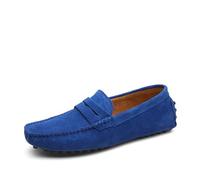 ticticlily Mocassins Homme Daim Penny Loafers Confort Chaussures de Conduite Mocassin Slippers Souples Plats Chaussures Décontractées A Bleu 41 EU