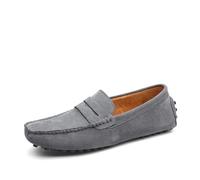ticticlily Mocassins Homme Daim Penny Loafers Confort Chaussures de Conduite Mocassin Slippers Souples Plats Chaussures Décontractées A Gris 46 EU