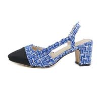 ticticlily Sandales pour Femmes en Cuir Souple Sandale Pompes Habillées B Bleu 38 EU