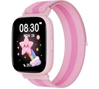 TICTIKY Montre Connectée Enfant Non APP Connectée, 1,83" Smartwatch avec Podomètre, IP68 Étanche, Cardiofrequencemètre, Moniteur de Sommeil, Jeux de Puzzle pour Filles Ados 5-16, Nylon