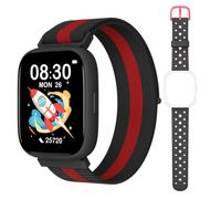 TICTIKY Montre Connectée Enfant Non APP Connectée, 1,83" Smartwatch avec Podomètre, IP68 Étanche, Cardiofrequencemètre, Moniteur de Sommeil, Jeux de Puzzle pour Garçons Filles Ados 5-16, Nylon