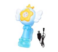TID de bulle à bulles de savon pour les tout-petits - Favors de fête, canne de soufflage de mousse | Commutation électrique de ventilateur à 3 mode, cadeau d'activité léger, tube en plastique durable,