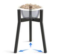 TIDANT Support de gamelle pour chiens de grande taille, bol surélevé à largeur réglable pour gamelles de 17,8 à 27,9 cm de large, support de gamelle pour chien de 34,8 cm de haut, support surélevé