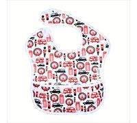 tiddlers & nippers | facile-bavoir (paquet de 1) | Pour 6 - 36 mois | Imperméable et propre à essuyer | Poche intégrée et dispositif de fixation facile à ajuster | Léger et lavage à la machine | Londres