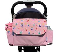 Tiddlers & Nippers Tiddler Sac de rangement universel pour poussette - Grande capacité avec 2 porte-gobelets et 2 compartiments, Fabulous Fairies, 42cm x 22cm x 11cm, Décontracté