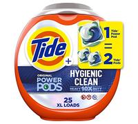 Tide Hygienic Clean Heavy 10x Duty Power PODS Laundry Detergent Pacs, Original, 25 counts, For Visible and Invisible Dirt