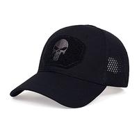 Tide Punisher Skull Mesh Baseball Cap Hommes Cool Fitted Tactical Breath Outdoor Sport Chapeaux