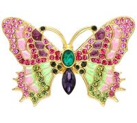 Tidefire Broche Insecte Broche Abeille Cristal Broche Libellule Broche Papillon Broche Strass Broche Animal Badge Pour Femme (4856 Couleur rose)