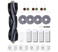 TIDEVAN 21 Pièces Accessoires pour ECOVACS DEEBOT X1 Omni/X1 e Omni/X1 Turbo Aspirateur,1 Brosse Principale 1 Brosse de Nettoyage 1 Tournevis 6 Brosses Latérales 4 Filtres,Serpillière,Sacs à Poussière