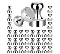 TIDEVAN 32pcs Aimants Puissants,Aimant Frigo Magnet 12x16mm,Mini Aimant en Néodyme Extra,Puissant Petit Aimant Neodyme Super avec Boîte de Rangement,Puissants pour Frigo Cuisine Réfrigérateur Tableau