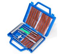 TIDEVAN 33 PCS Kit Reparation Pneu Portable Voiture Outils de Réparation de Pneus Lourds Kit de Réparation de Pneus, Kit Meche Pneu Voiture pour Voitures, Motos, Camions, VTT, Tracteurs, Jeep