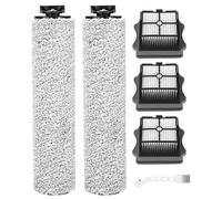 TIDEVAN 6 Pièces Rouleau de Brosse de Rechange et Filtre pour Tineco iFloor 3/Floor One S3 Accessoires pour Aspirateurs Secs et humides(3 Filtres,2 Rouleaux Brosse,1 Brosse Nettoyage)
