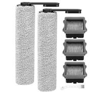 TIDEVAN 6 Rouleau de Brosse Rechange et Filtre Accessoires pour Tineco Floor One S5/S5 Pro/S5/S5 Pro 2 pour Aspirateurs Secs et Humides,3 Filtres,2 Rouleaux Brosse,1 Brosse Nettoyage(No pour S5 Combo
