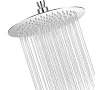 TIDEVAN 8 Pouce/20cm Tete de Douche Rond Pomme de Tete de Douche Tête de Douche Pluie, Tête de Douche en Acier Inoxydable, Acier Inoxydable 304 Rotatif 360°, Facile à Installer et à Nettoyer