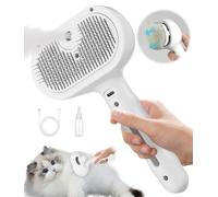 TIDEVAN Brosse Chat à Vapeur,3 en 1 Peigne Massage en Spray Pour Chats,Chien,Brosse pour Chat Autonettoyante,Brosse Vapeur Chien Brosse Chat Poil Long ou Court,Brosse Toilettage Pour Massage,Animaux