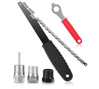 TIDEVAN Démonte Cassette Vélo Chain,5 Pièces Whip Outil de Retrait de Roue Libre Kit D'outils de Chaîne de Vélo avec Fouet à Chaîne Outils Demonte Cassette Vélo Kit pour Cassettes 7 8 9 10 11 Vitesses