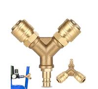 TIDEVAN Distributeur D'air Comprimé,1/4 Pouce Connecteur d'air Comprimé Distributeur d’Air en Y Distributeur d'air Comprimé en Laiton NW 7.2 en Laiton Antirouille Enfichable Tuyau d'Air Comprimé