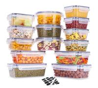 TIDEVAN Plastique Boite Hermetique Alimentaire,14 pièces Sans BPA Boîte Conservation Alimentaire Boîtes de Conservation Plastique avec couvercles Anti-fuite pour Micro-Onde,Lave-Vaisselle,Congélateurt