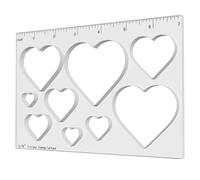 Tidevib 1 gabarit de toupie pour gabarit de routeur, gabarits en forme de cœur et de triangle avec règle, matériau acrylique