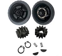 Tidevib 8 roues de tondeuse à gazon et kit d'engrenage 12 dents pour Honda 44710VR8N00ZA, 42710VR8N00ZA, pour HRN216 VKA VKAA VLA VLAA VYA VYAA modèles (roues arrière + engrenages)