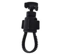 Tidevib Adaptateur de support réglable pour ordinateur de vélo avec sangle pour Garmin, support de phare avant pour cadre de vélo et guidon, longueur 122 mm, noir