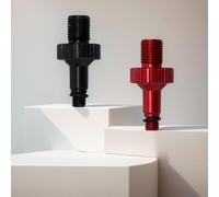 Tidevib Adaptateur de valve de choc arrière en alliage d'aluminium pour vélo RockShox pour Monarch DT Marzocchi, pompe à air avec joints toriques pour suspension de vélo, noir pour rouge
